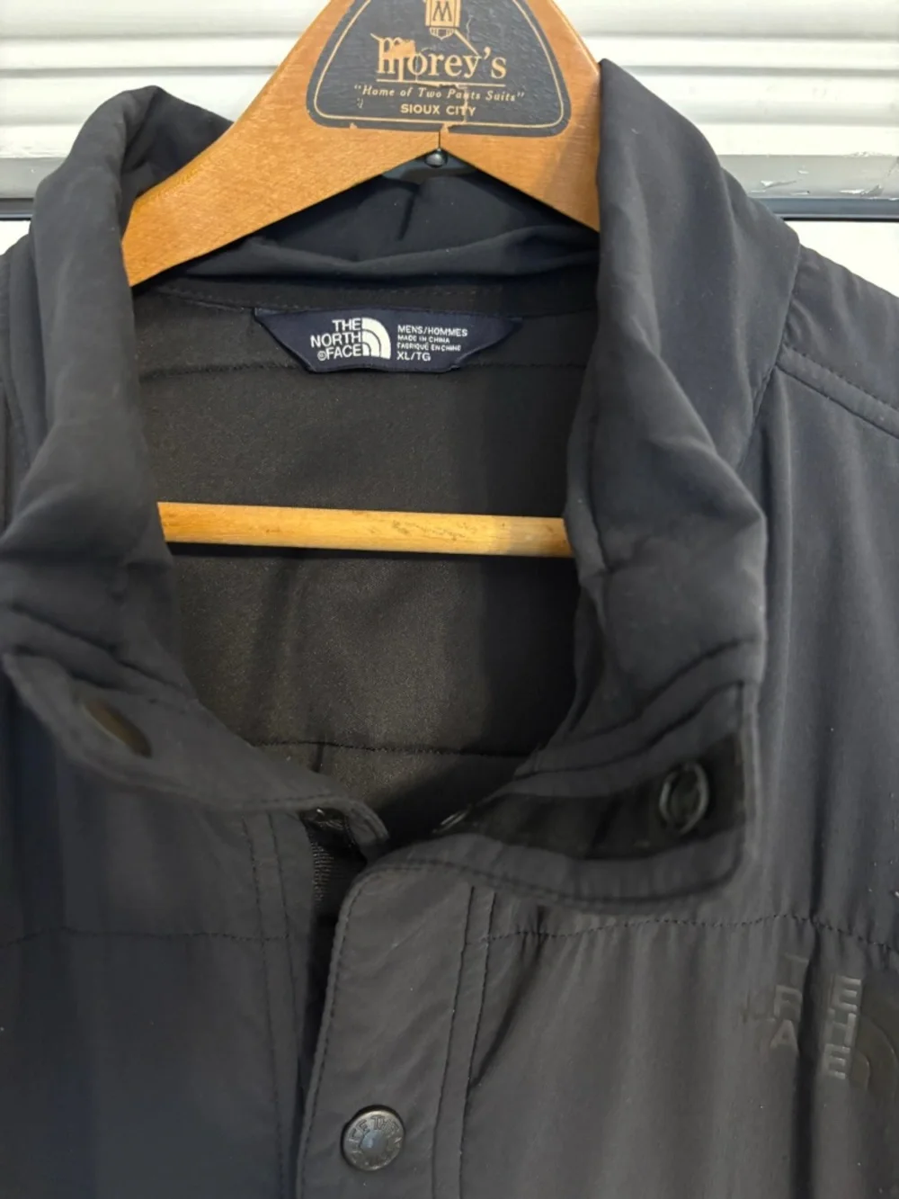 The North Face Mountain Sweatshirt Pullover Mens XL 1/4 Snap Neck Quilted Black